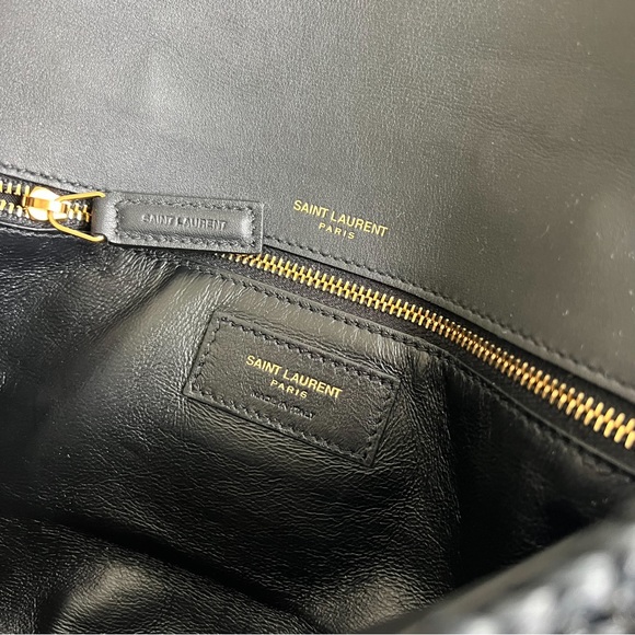 Authentic YSL Saint Laurent Kate 99 Woven Raffia Shoulder Bag w/ Tassel - Picture 7 of 13